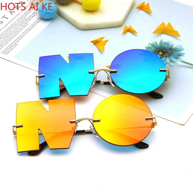 

Fashion Letter NO Sunglasses Luxury Brand Designer Women Metal Sun Glasses Ladies Trend Sunglass UV400 Shades Gafas De Sol