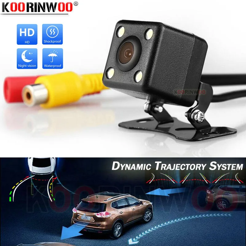 

Koorinwoo Movable Parking Guide line camera Dynamic trajectory HD CCD Rear view Camera reverse Backup Sensor Parking Assistance