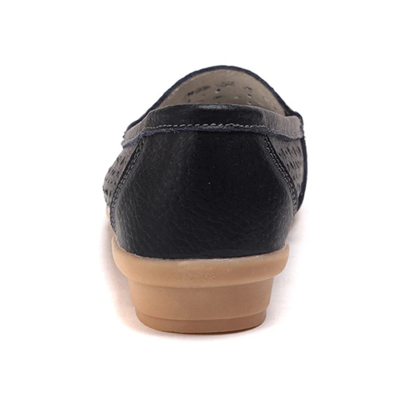 

LEMAI 2021 Large Size Genuine Leather Women Shoes Mother Shoes Girls Fashion Casual Shoes Comfortable Breathable Women Flats