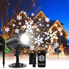 Уличный лазерный светильник в виде рождественской снежинки, вращающийся прожектор с эффектом снегопада, сценический светильник на новый год, вечерние садовые товары, ландшафтный светильник s
