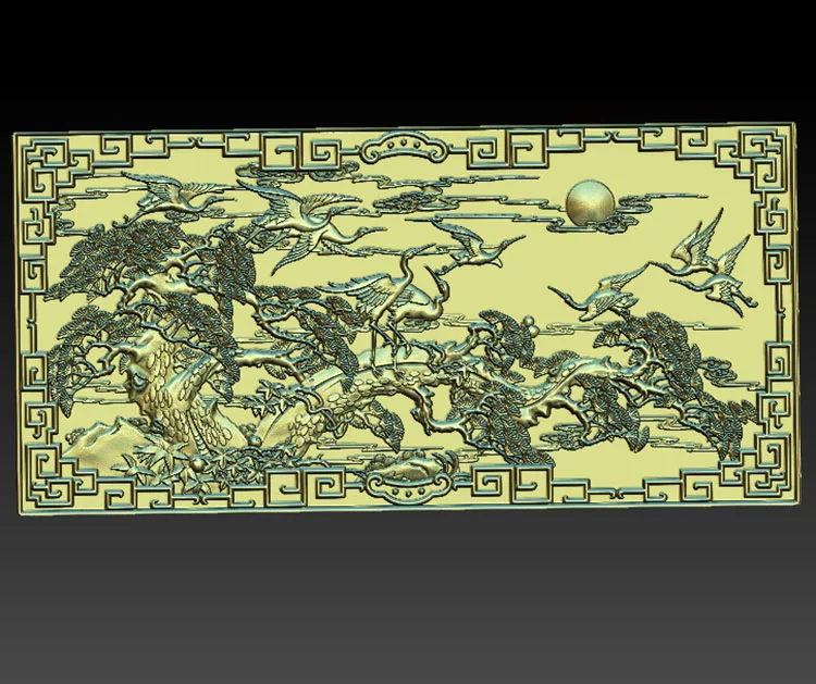 Крановая 3d модель STL рельеф для фрезерного станка с ЧПУ 3D принтер Artcam Aspire пейзаж в