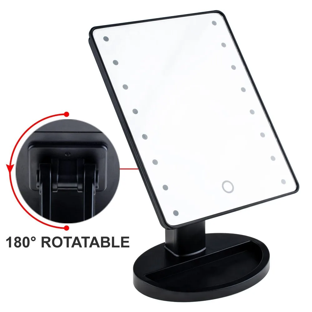 Зеркало для макияжа с светодиодный подсветкой увеличительное зеркало сенсорный