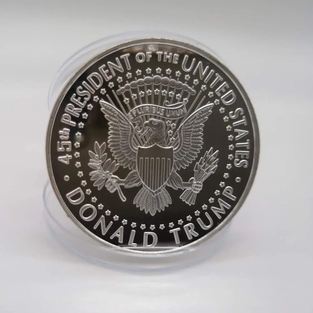 Президент Дональд Трамп свобода посеребренный Орел памятная монета Сувенир