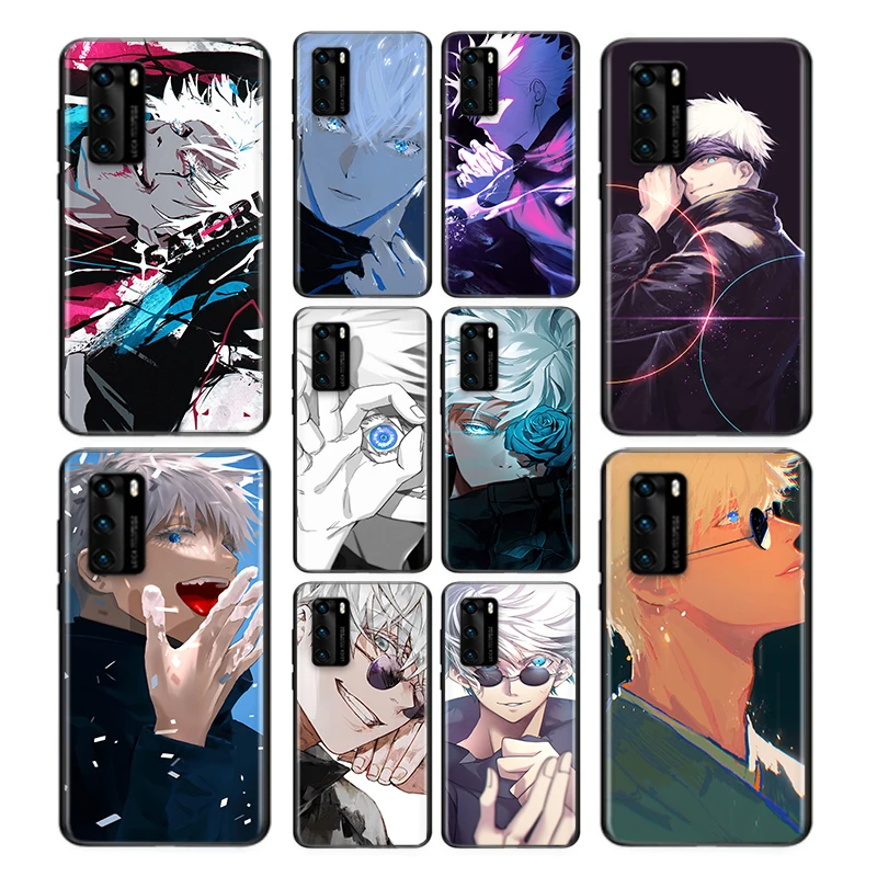 

Soft TPU Jujutsu Kaisen Satoru Gojo For Huawei P8 P9 P10 P20 P30 P40 P50 Pro Plus Lite 2019 2017 RU E Mini Black Phone Case