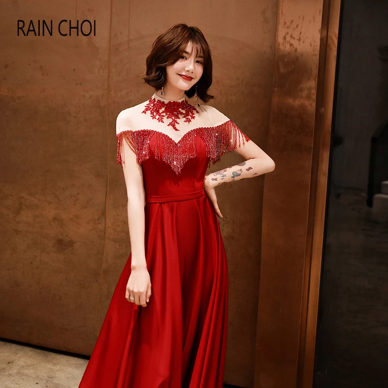 

Sleeveless Evening Dresses Applique Formal Gowns Elegant Long Party Dresses