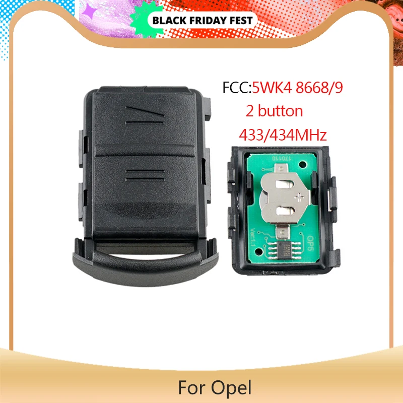 YLKGTTER 2 кнопочный дистанционный Автомобильный ключ для Opel/Vauxhall Meriva Agila Astra Corsa C 2001