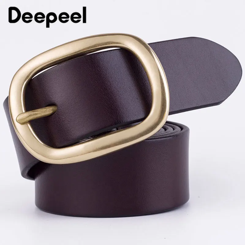 Deepeel 1 шт. 3.8X110 125 см Медь пряжкой головка Ремни для Для мужчин досуг Restor Топ Слои