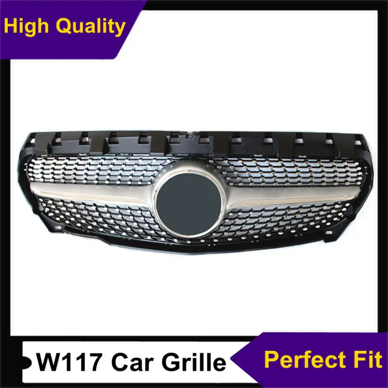 Замена Передняя решетка Высокое качество ABS материал сетка для B ENZ CLA W117 CLA200 CLA250