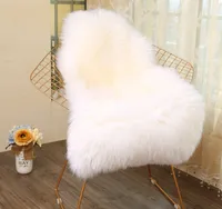 White faux fur rug for living room Chair mat sofa Area rugs for bedroom Artificial Sheepskin Carpet Washable Home decorative