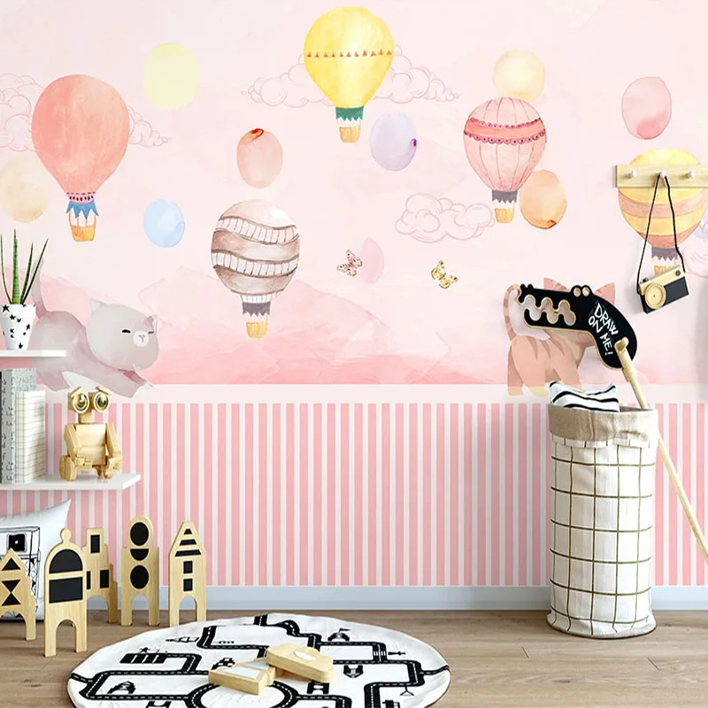 Прямая поставка фото на заказ 3D мультяшный Кот воздушный шар принцесса комната