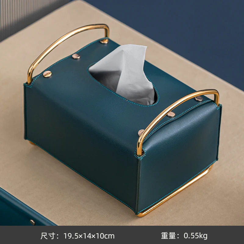 

Leather Luxury Tissue Boxes Nordic Ornaments Creative Car Paper Storage Tissue Boxes Sample Room Organiser Box Home Decor DG50TB
