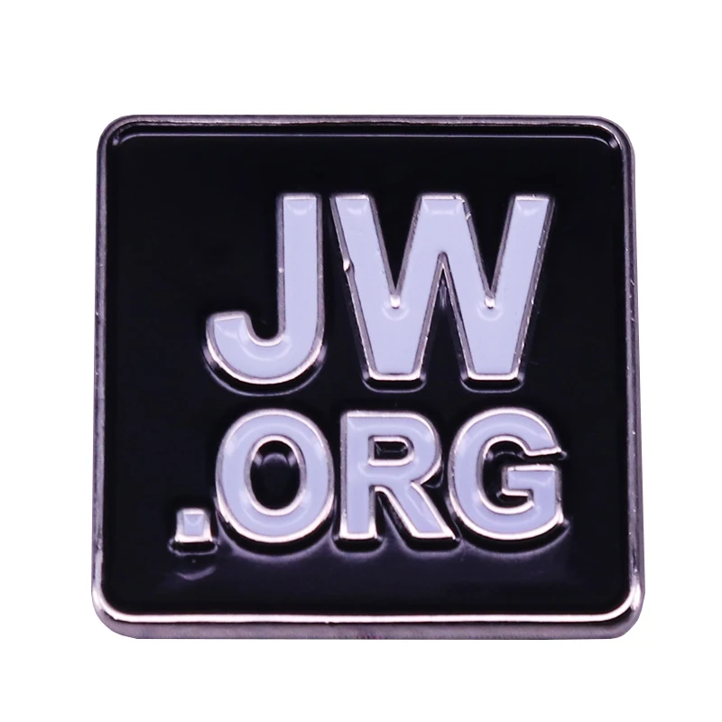 Черная квадратная брошь Jw.org Пионерская бижутерия для крещения|Броши| |