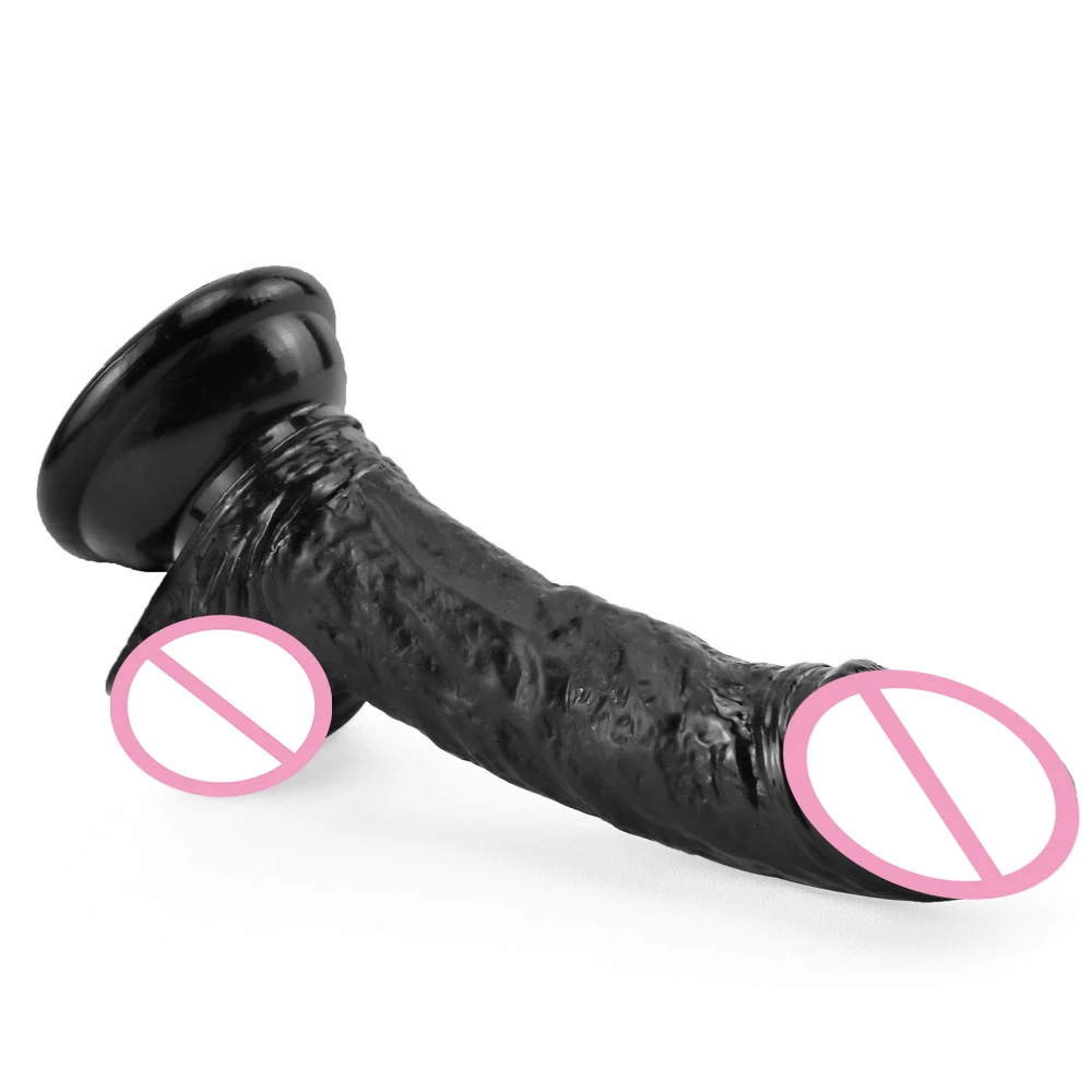 Эротическая игрушка черный фаллоимитатор для женщин большой с присоской секс