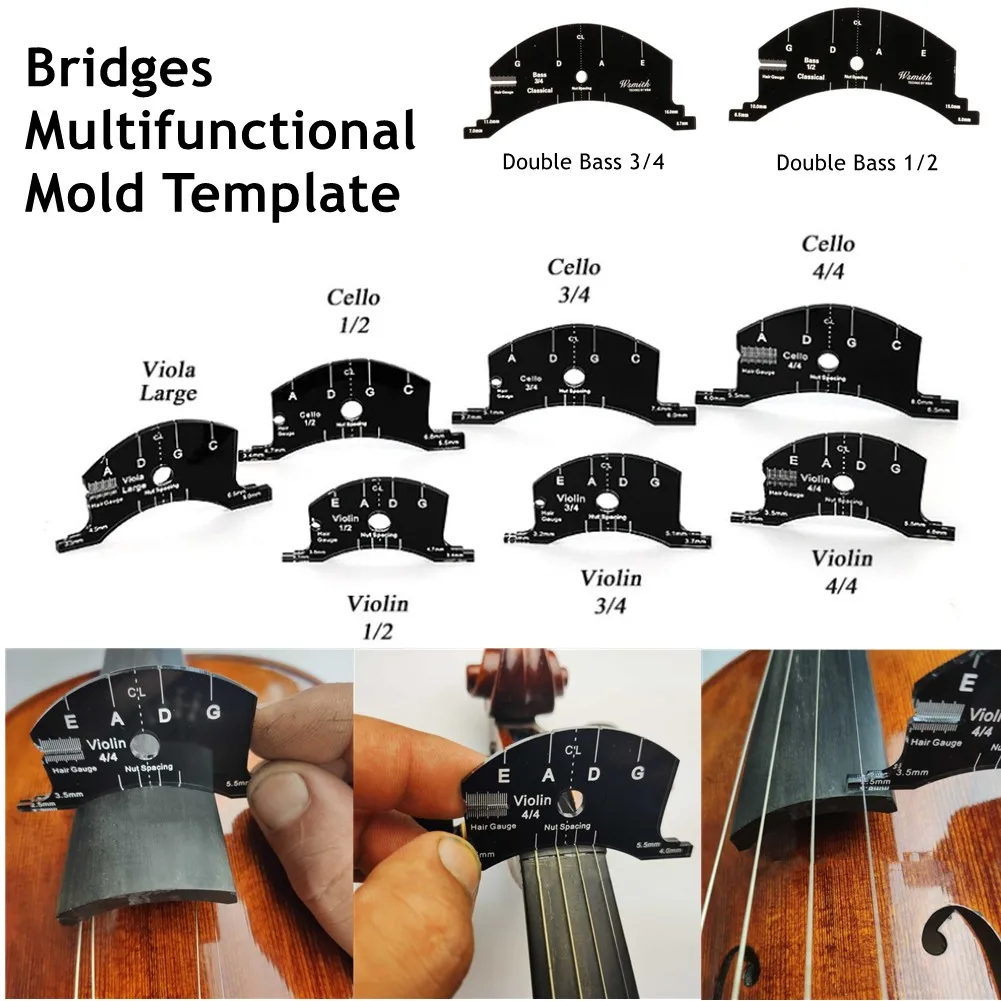 

Violin Bridges Multifunctional Mold Fingerboard Template Full Size Making Tools Cello Viola Double Bass Fingerboard Scraper Make