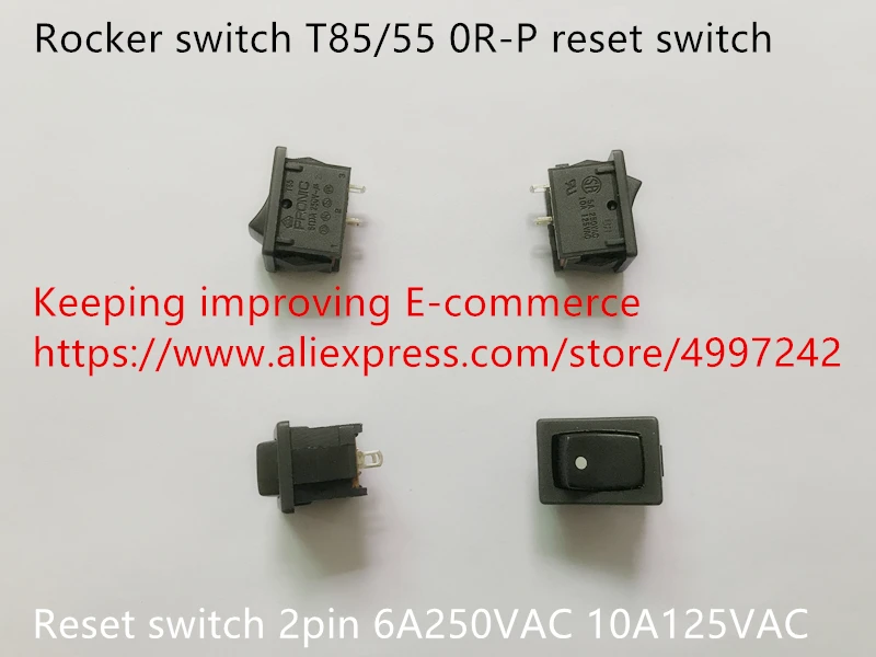 Original new 100% rocker switch T85/55 0R-P reset 2pin 6A250VAC 10A125VAC | Switches