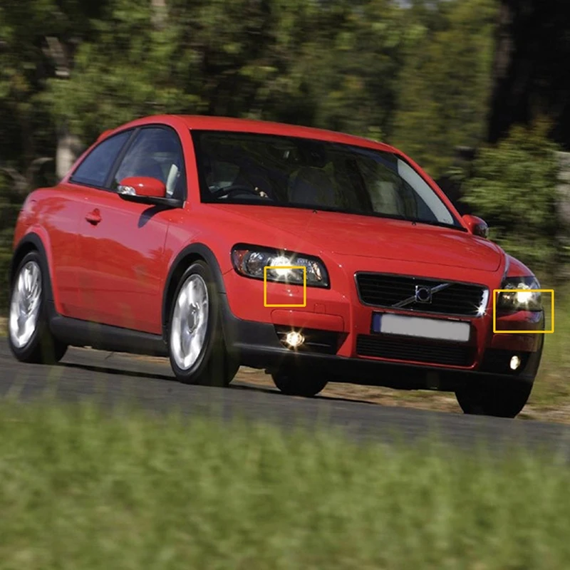 

for Volvo C30 2008-2010 Left Right Pair Front Bumper Headlight Washer Nozzle Cover Unpainted 39876478 39876479