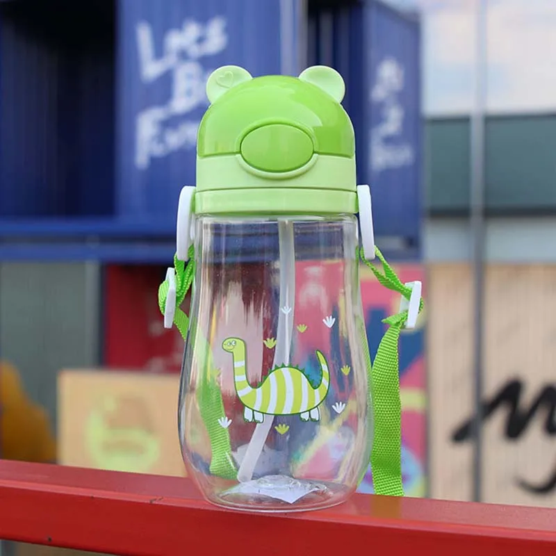 600 мл детская чашка милая для детей обучения питьевой воде с соломенной ручкой