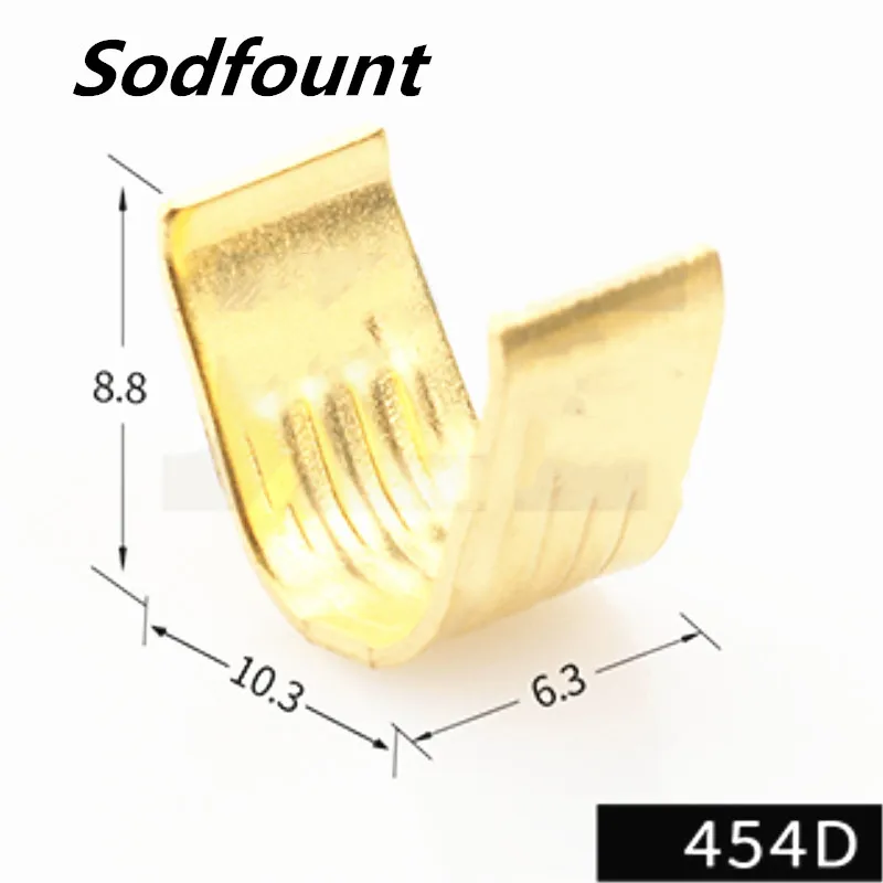 454D 6-10mm2 100 шт./лот DJ454TS/T/A/B/C/D u-образная Клеммная вкладка холодные вставки разъемы/терминал соединительный кабель/провод кабельный наконечник, 0,2-10 мм2 - Цвет: 454D 6-10mm2