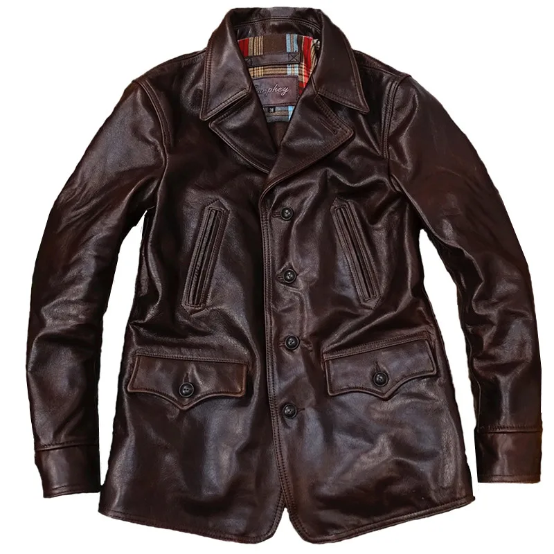 

The dispatcher.No painted batiks head layer cowhide Japanese vintage leather garment leather jacket