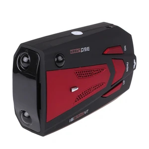 YLKGTTER   Car Radar  Detector  English  Russian Auto 360 Degree Vehicle V7 Speed Voice Alert Alarm Warning 16 Band LED Display