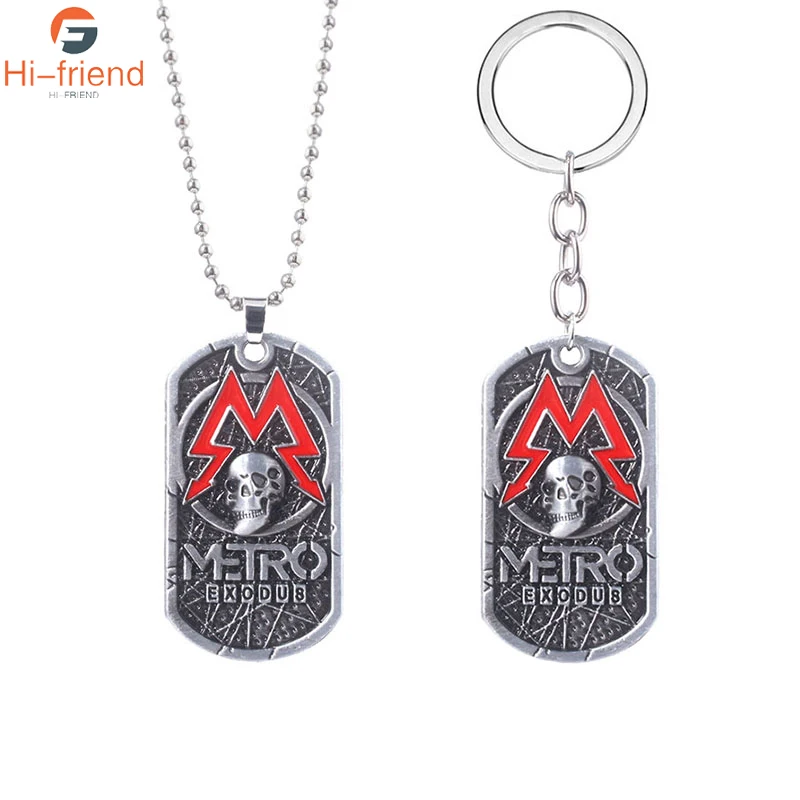 

PC Game Metro Exodus 2033 Metal Necklace Man Charm Souvenir Tag Mode Games Gift for Game Fan Collection