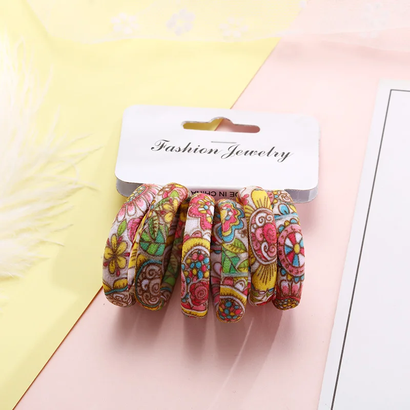 6 шт. хлопковые эластичные резинки для волос модные аксессуары волос| |