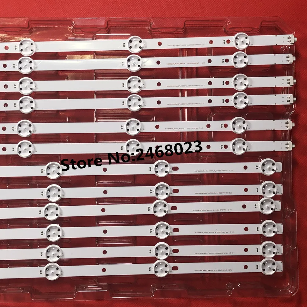 12pcs Светодиодная лента подсветка для Vi zio D70 D3 SVG700A09_REV07_6WICOP_R/L_151022(D70FHD)|Светодиодные