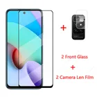 Стекло для Redmi 10 закаленное для Xiaomi Redmi 10 Note 9 10s 9T 9s 9C, пленка для объектива телефона NFC, Защита экрана для Redmi 10, 2 шт.