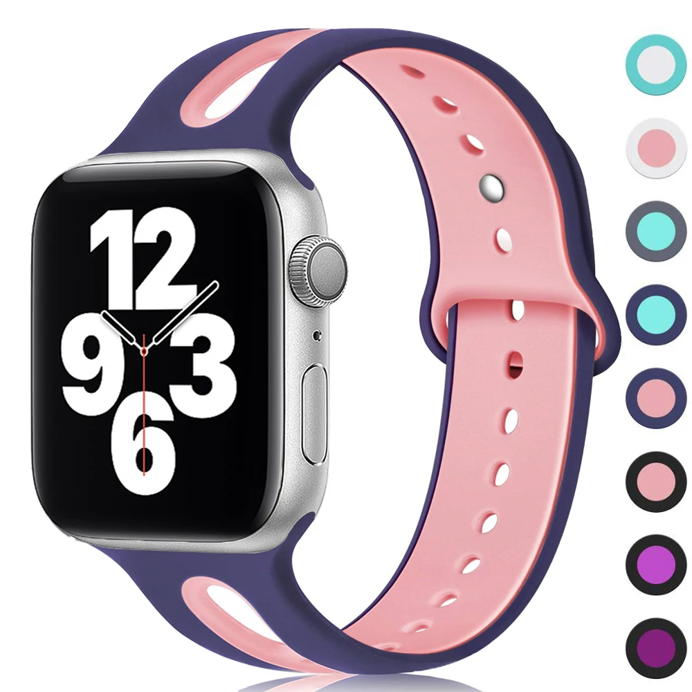 

Sport Strap For Apple Watch band 44mm 40mm for iwatch band 42mm 38mm correa bracelet watchband iwatch series 6 se 5 4 3 44 mm
