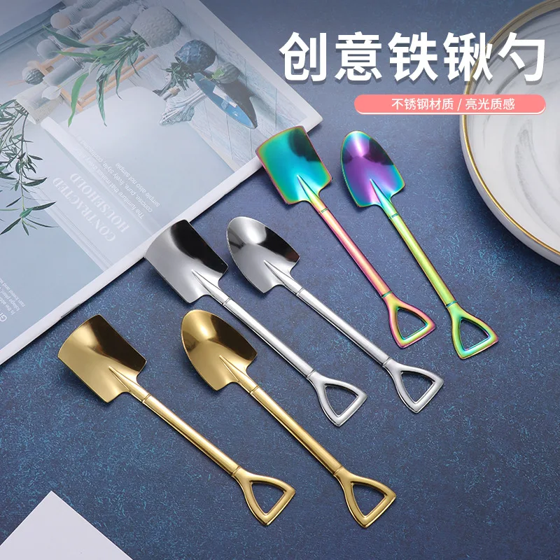 

2/4 шт. набор столовых приборов из нержавеющей стали в стиле ретро Лопата