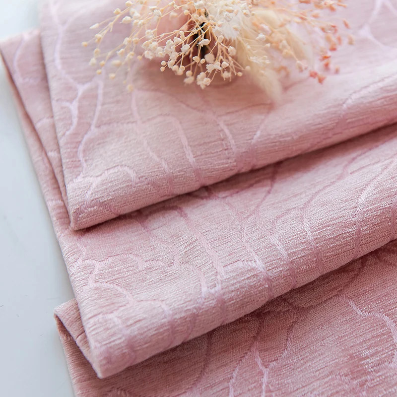 

Simple and Modern Princess Pink Jacquard Chenille Curtains Girls Wedding Room Shading Bedroom Living Room Balcony Curtains