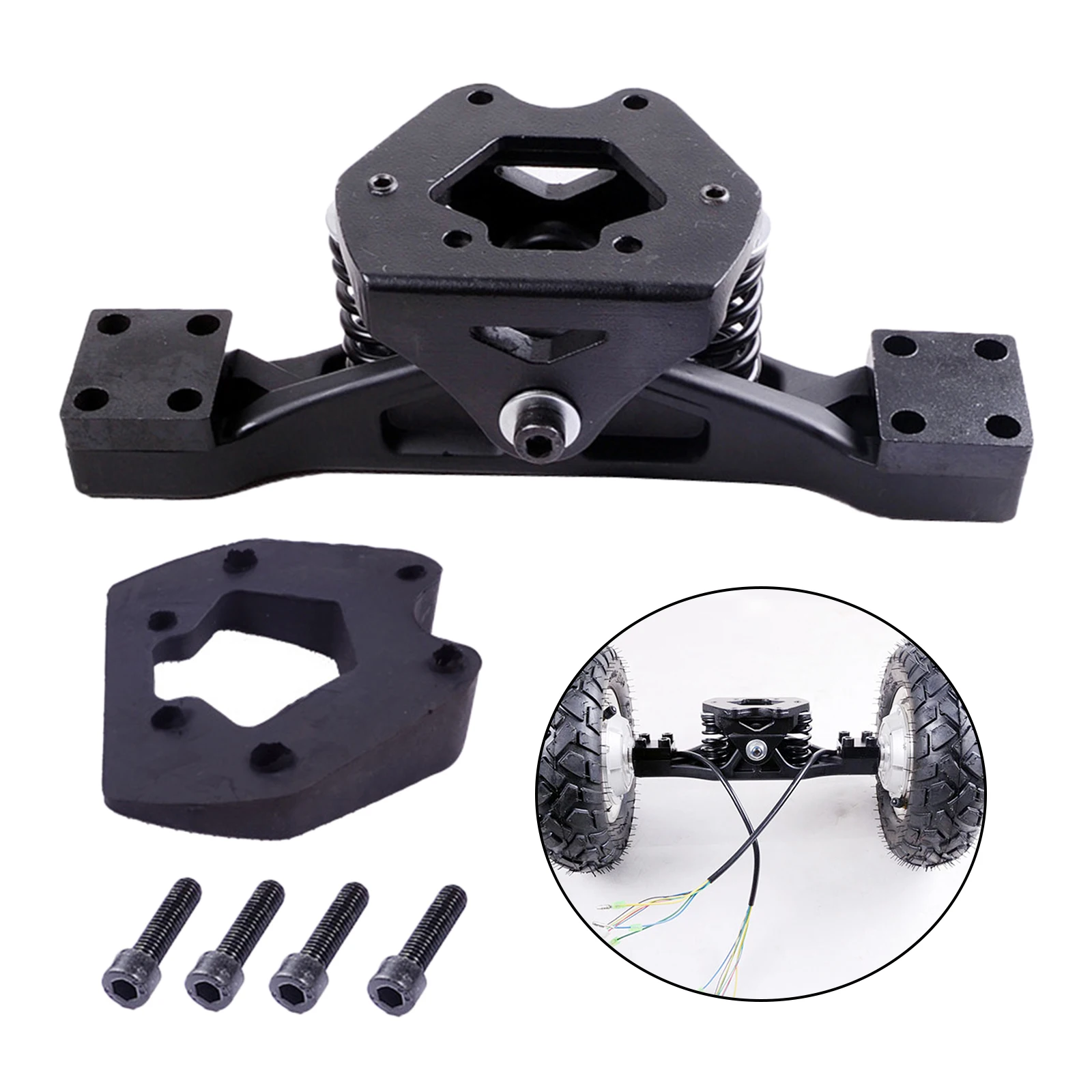 Черный Внедорожник Скейтборд Грузовик Втулка моторное колесо аксессуары для