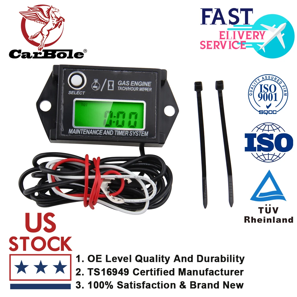 

100% герметичный корпус и имеет степень водонепроницаемости IP68, миниатюрный тахометр, сбрасываемый счетчик часов, таймер работы, мощность