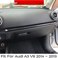 lapetus carbon fiber look interior accessories central control dashboard instrument cover trim strips for audi a3 v8 2014 2019