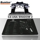 Коврик для чистки пистолета CZ shadow 2, резиновый ковер, нескользящий, с инструкциями, армейский коврик для пистолета, страйкбола, чистый RL37-0097
