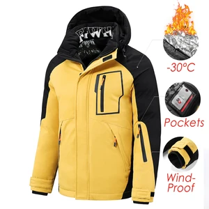 Imported 5XL Men 2022 Winter New Outwear Thick Warm Parkas Jacket Coat Men Casual Windproof Pockets Detachabl