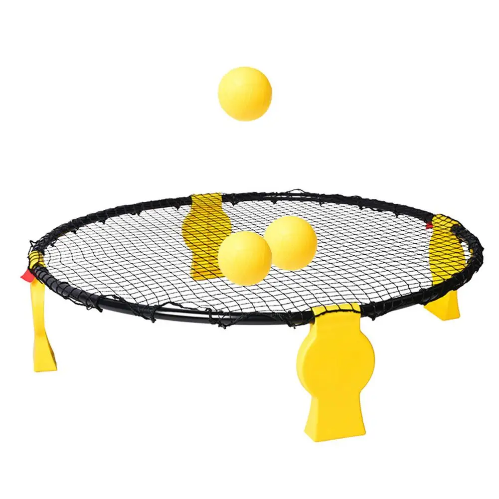 

Mini Beach Volleyball Game Set Outdoor Team Sports Lawn Fitness Equipment With 3 Balls 1pcs 56cm Volleyball Net
