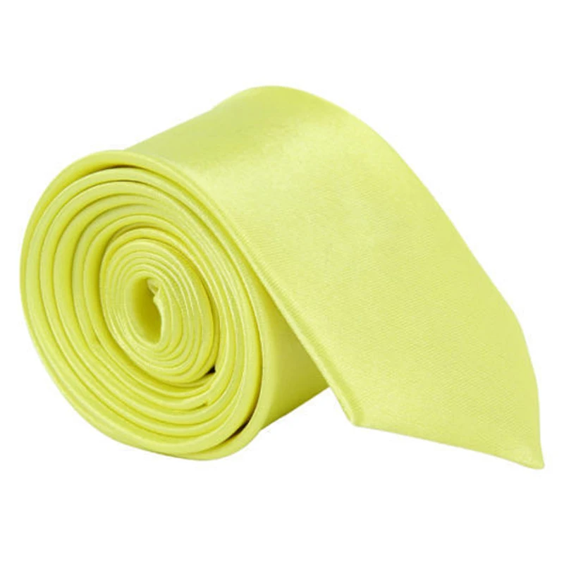 a21 Light Yellow Однотонный галстук, 5 см, тонкий мужской галстук, Повседневный, синий, черный, обтягивающий галстук, красный, черный, серый, галстук, свадебные галстуки, классические галстуки для жениха - Цвет: a21 Light Yellow