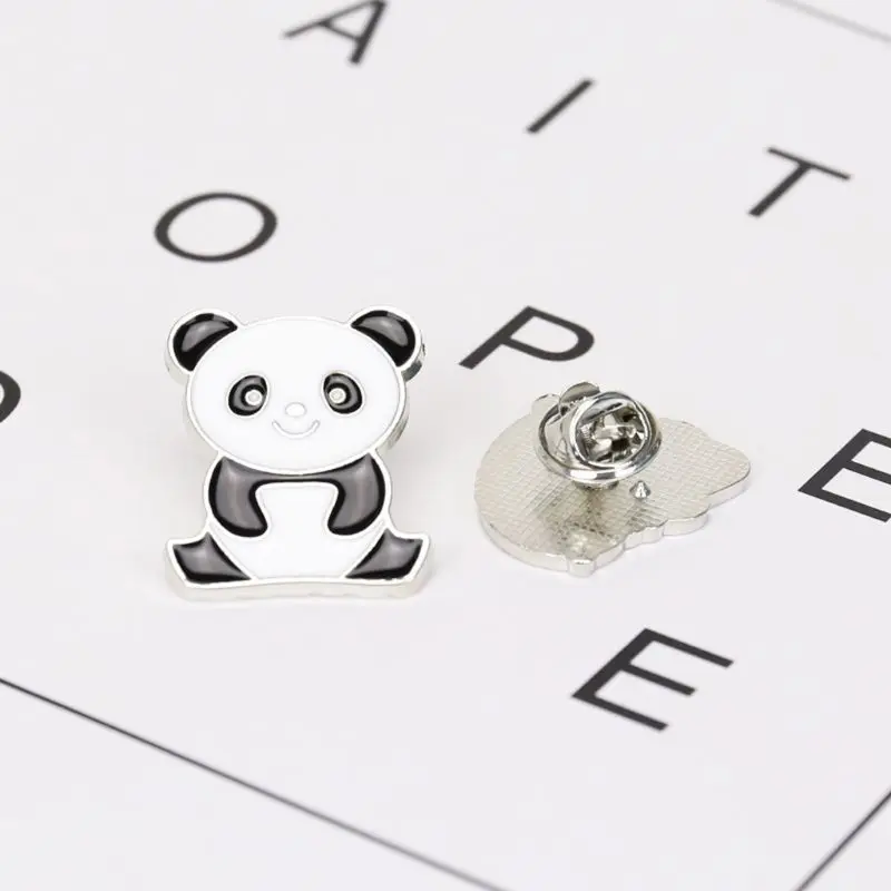 4 шт. Милая панда Медвежонок эмаль отворот булавка животное гордость брошь модные