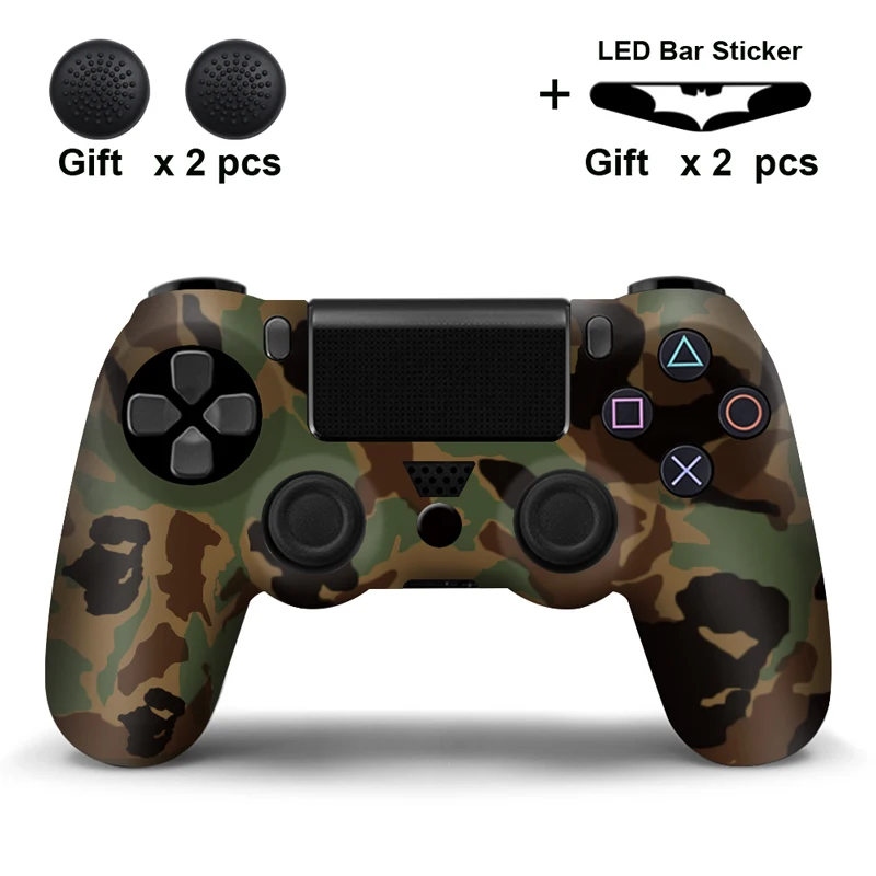 Camo Orange Мягкий силиконовый резиновый кожаный чехол, гелевый защитный чехол для Playstation 4 для PS4 контроллера, камуфляжный стиль - Цвет: Camo Orange