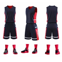 reversible basketball jerseys suit men 2020 women basketball shirt shorts set breathable pocket basketball uniform clothes print