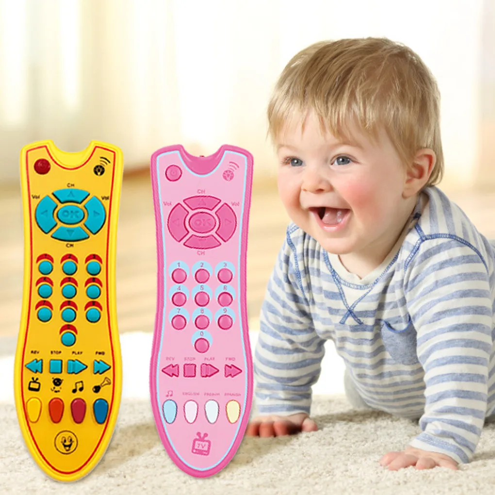 

TV Remote Control Parent-child Interactive Learning Toys Educational Intellectual Development Electric Controller Pink