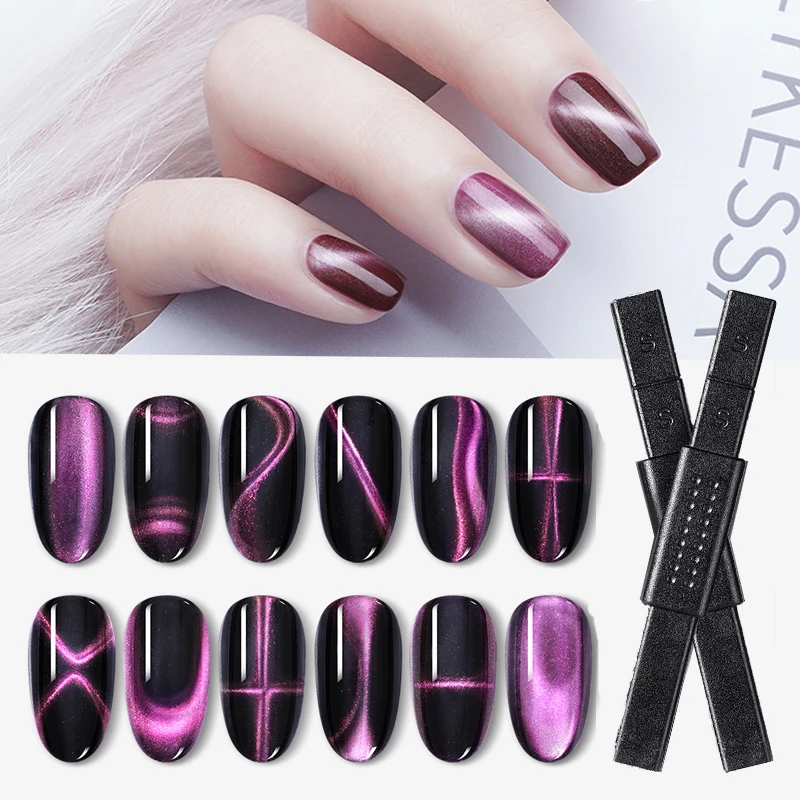 Николь дневник магнитного нейл арта палка 12 видов стилей 3D очки в стиле кошачий