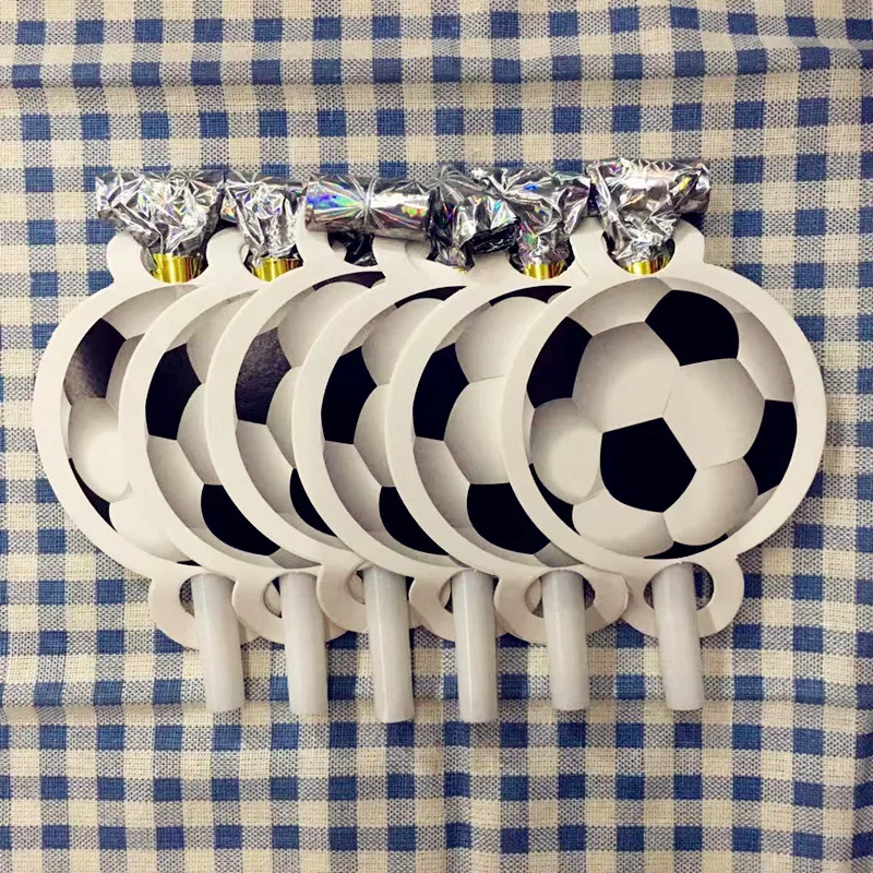 6pcs blowouts Футбол посуда наборы Вечерние торжества детское украшение принадлежности салфетки флаги скатерть чашка бумажная тарелка день рождения - Цвет: 6pcs blowouts