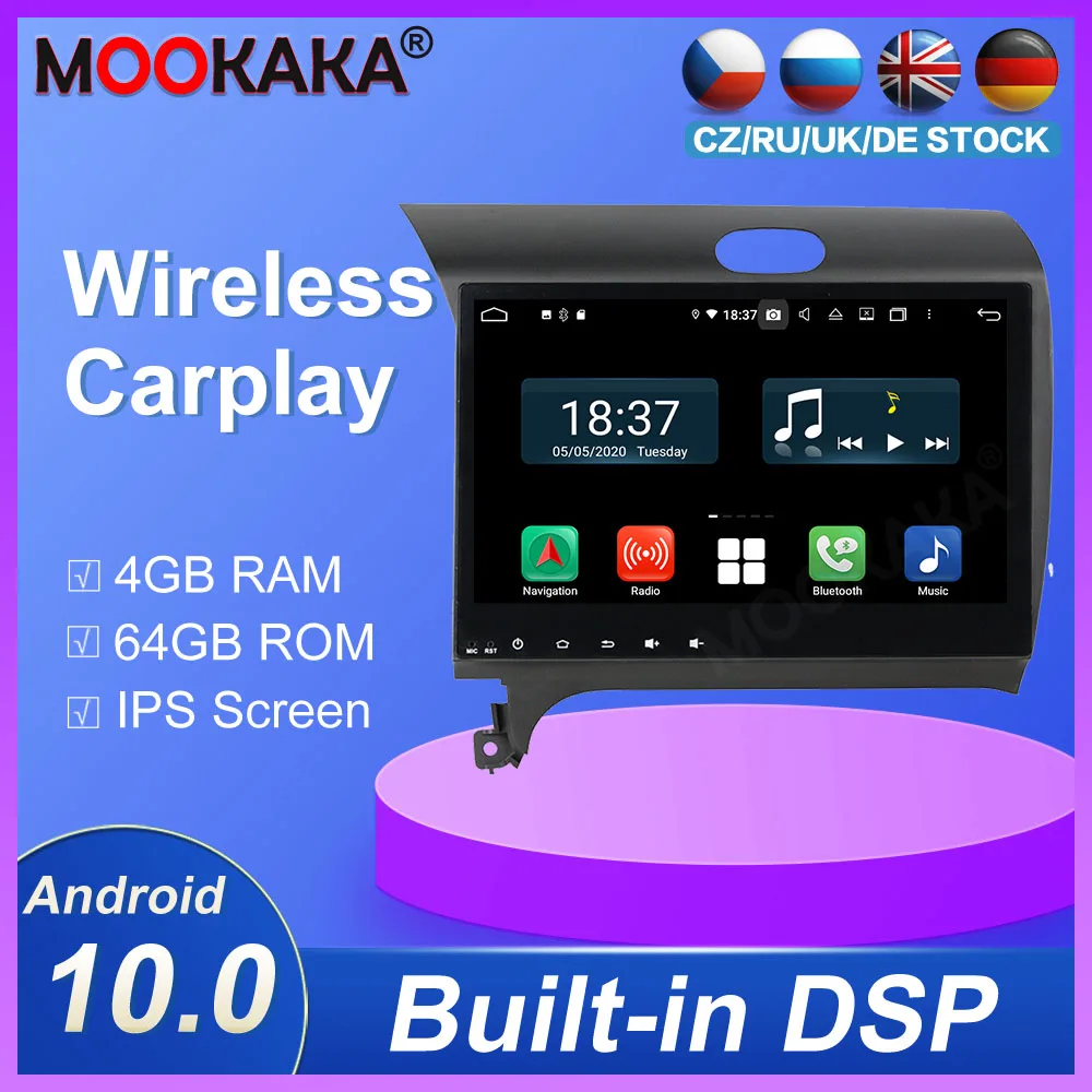 

Carplay Android10.0 System Car Ultimedia DVD Player For KIA K3 2012-2018 WiFi GPS Navigation Auto Audio Radio Stereo Head Unit