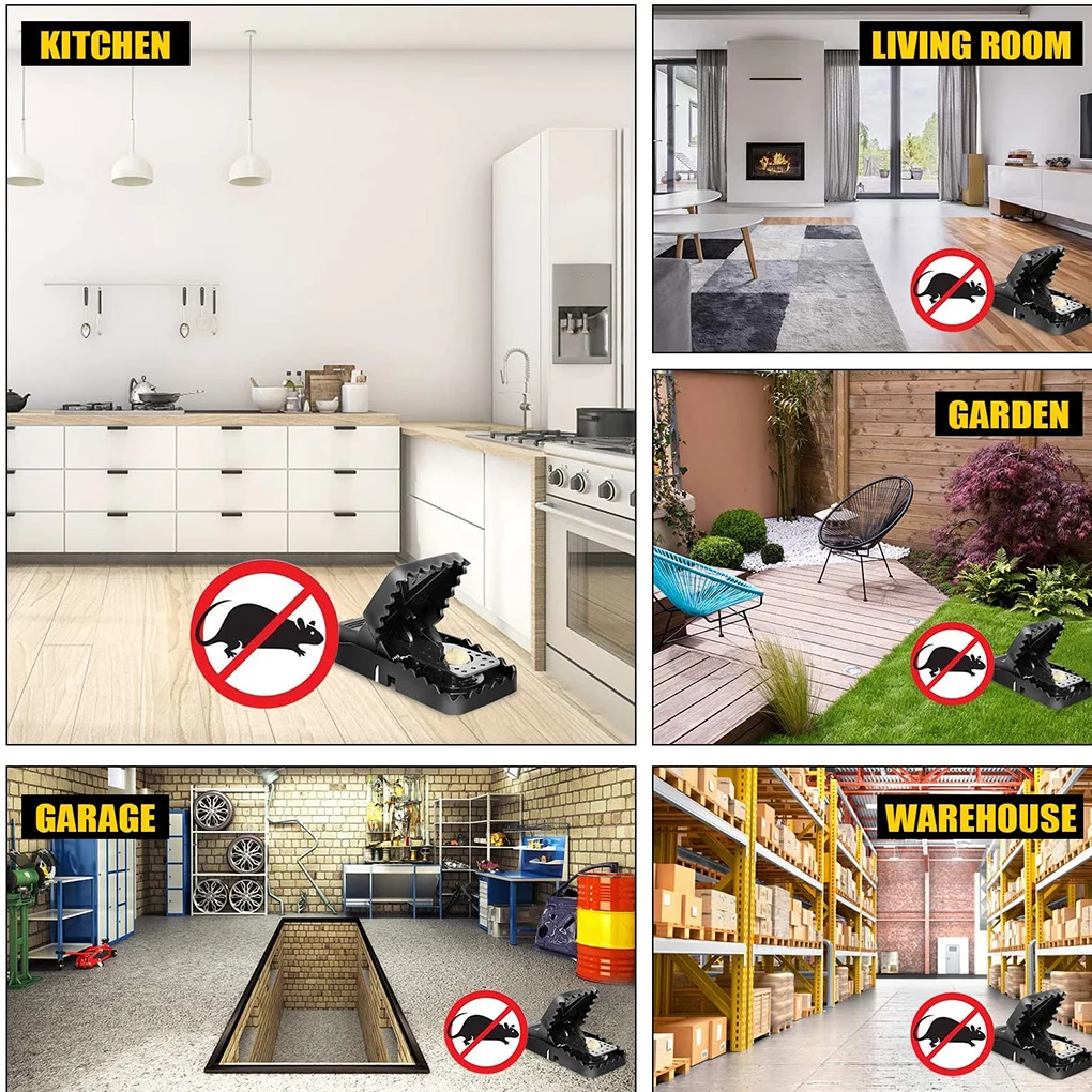

2/4/6pcs Reusable Plastic Mouse Trap Rat Mice Catching Small Rat Trap Mouse Pest Killer Mouse Snap Traps Rodent catcher for Home