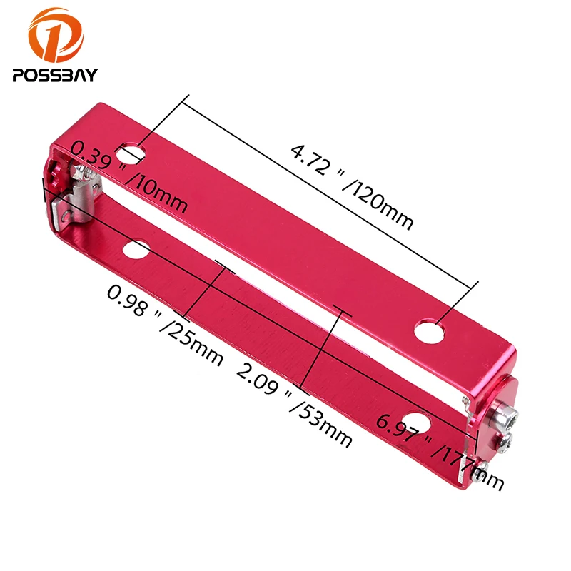 Регулируемый алюминиевый кронштейн POSSBAY для заднего номерного знака мотоцикла