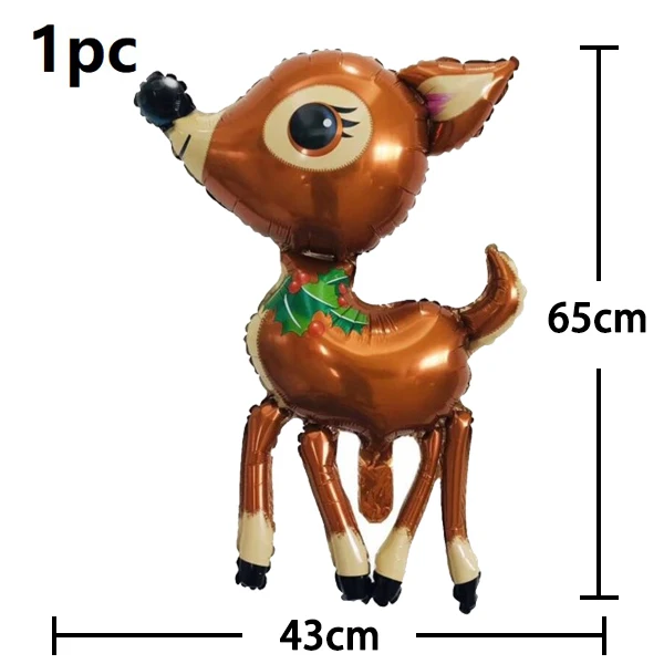 43x65cm Elf Moose Deer Animal Foil Helium Balloon Merry Christmas New Year Xmas Decorations Birthday party decorations kids - Цвет: 43x65cm