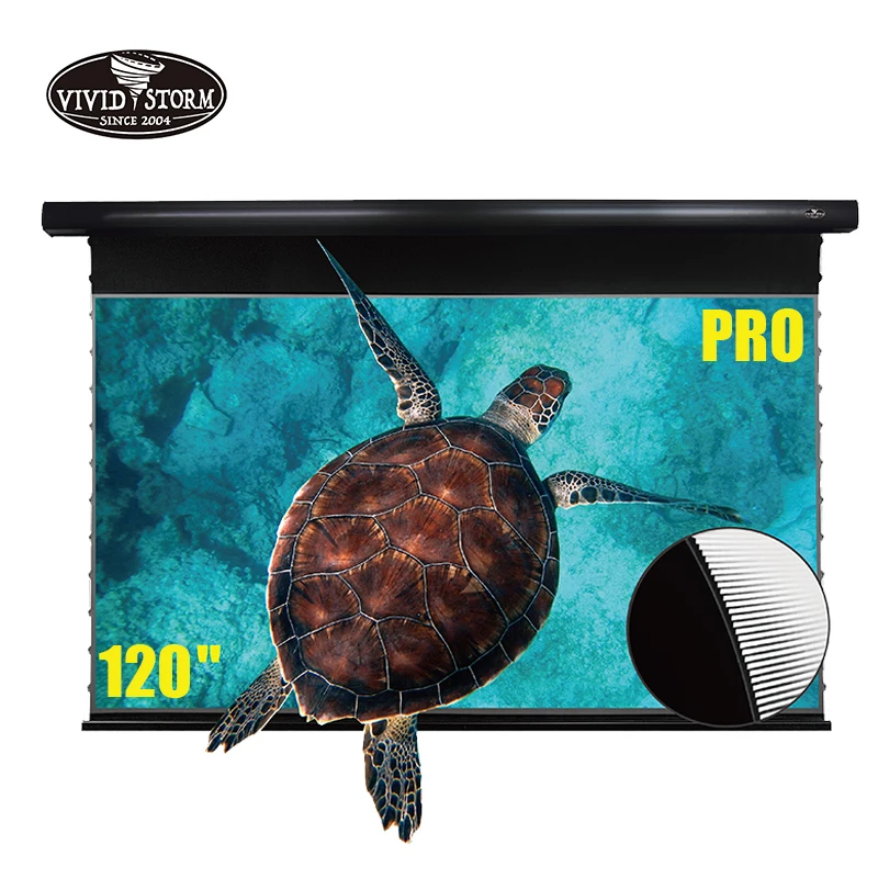 VIVIDSTORM 120 дюймовый PRO Slimline моторизованный выпадающий экран UST проектор