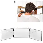 Hangable трехсторонний складное макияжное зеркало 360 градусов Ванная комната зеркала, бритва для мужчин регулируемое зеркало для ванной зеркало для макияжа